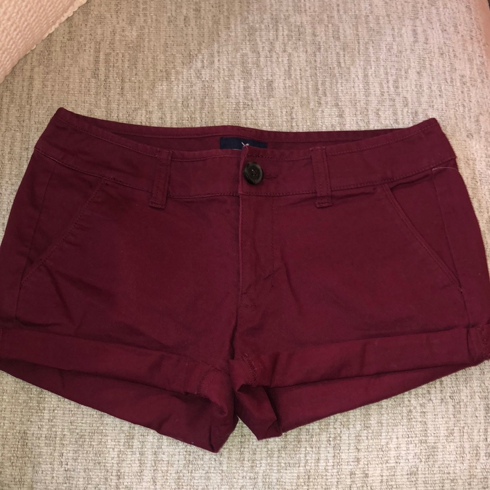 American Eagle Burgundy Shorts